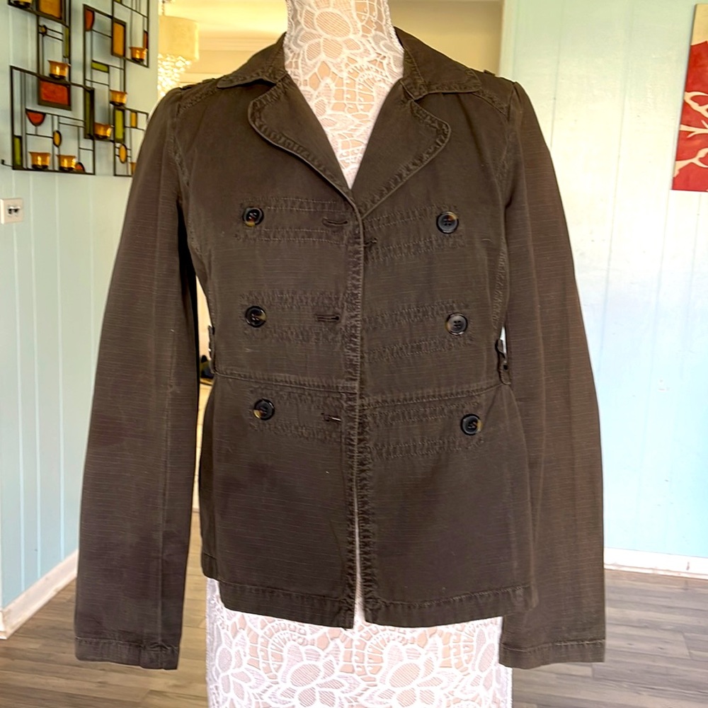 Loft army green doible breasted light jacket - Picture 6 of 8